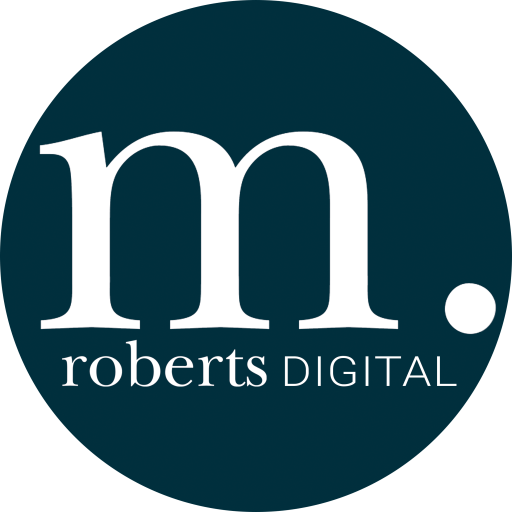 m. roberts media circular m logo